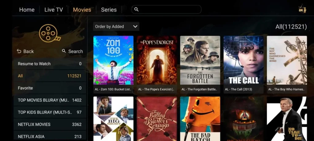 8K IPTV Subscription